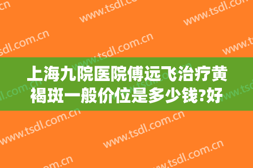 上海九院医院傅远飞治疗黄褐斑一般价位是多少钱?好不好?(上海九院治黄褐斑专家)