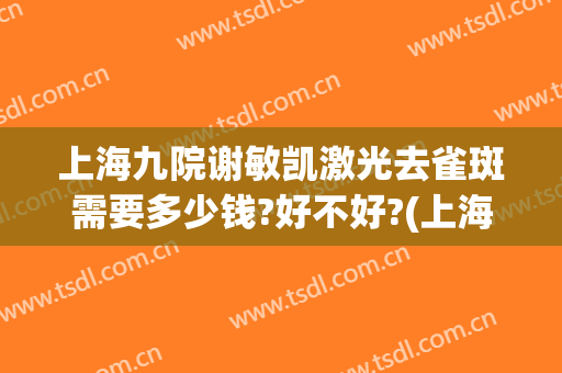 上海九院谢敏凯激光去雀斑需要多少钱?好不好?(上海九院雀斑激光价格)