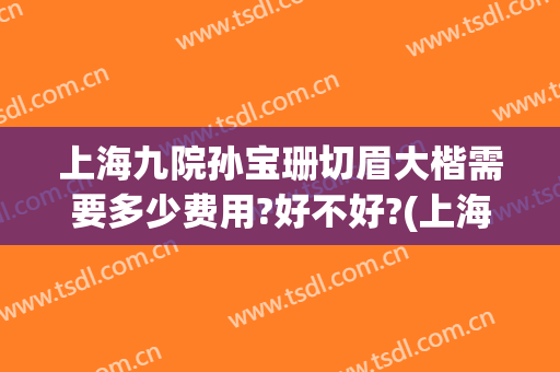 上海九院孙宝珊切眉大楷需要多少费用?好不好?(上海九院切眉专家)