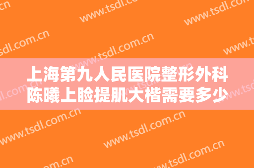 上海第九人民医院整形外科陈曦上睑提肌大楷需要多少费用?有哪些优势?