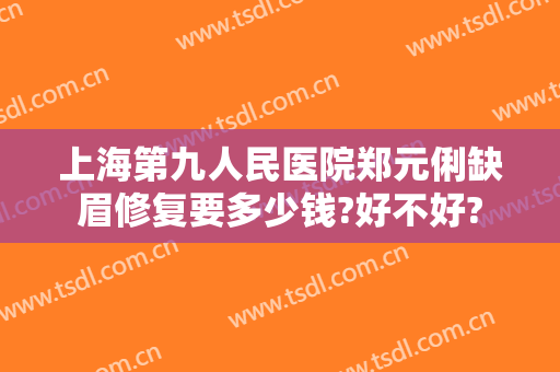 上海第九人民医院郑元俐缺眉修复要多少钱?好不好?