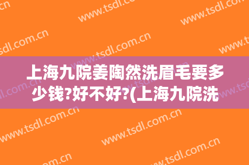 上海九院姜陶然洗眉毛要多少钱?好不好?(上海九院洗眉毛怎么样)