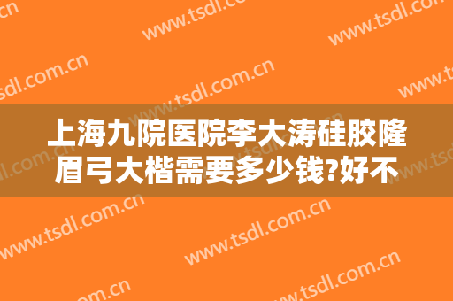上海九院医院李大涛硅胶隆眉弓大楷需要多少钱?好不好?
