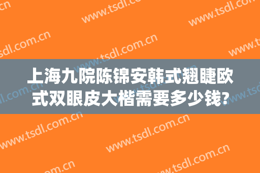 上海九院陈锦安韩式翘睫欧式双眼皮大楷需要多少钱?多长时间恢复?(上海九院双眼皮费用)