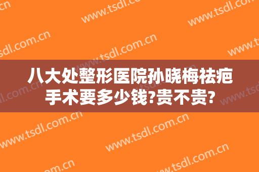 八大处整形医院孙晓梅祛疤手术要多少钱?贵不贵?