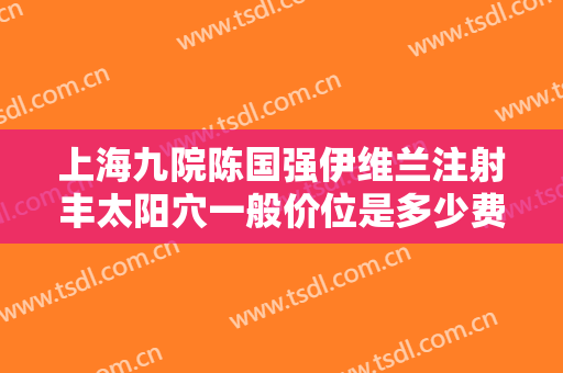 上海九院陈国强伊维兰注射丰太阳穴一般价位是多少费用?有哪些优势?