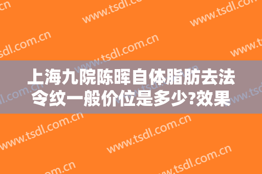 上海九院陈晖自体脂肪去法令纹一般价位是多少?效果怎么样?