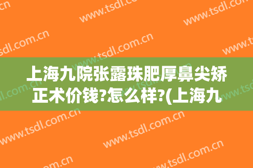 上海九院张露珠肥厚鼻尖矫正术价钱?怎么样?(上海九院整形鼻子专家)