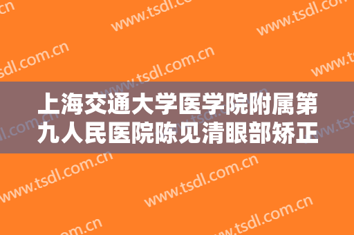 上海交通大学医学院附属第九人民医院陈见清眼部矫正一般多少费用?怎么样?