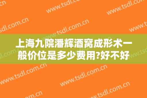 上海九院潘辉酒窝成形术一般价位是多少费用?好不好?