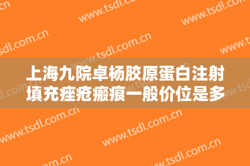 上海九院卓杨胶原蛋白注射填充痤疮瘢痕一般价位是多少?有哪些优势?