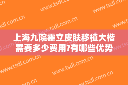 上海九院霍立皮肤移植大楷需要多少费用?有哪些优势?