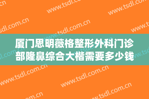 厦门思明薇格整形外科门诊部隆鼻综合大楷需要多少钱?怎么样?(厦门思明区整形医院)