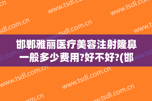 邯郸雅丽医疗美容注射隆鼻一般多少费用?好不好?(邯郸雅丽医疗美容门诊部)