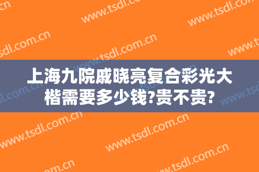 上海九院戚晓亮复合彩光大楷需要多少钱?贵不贵?