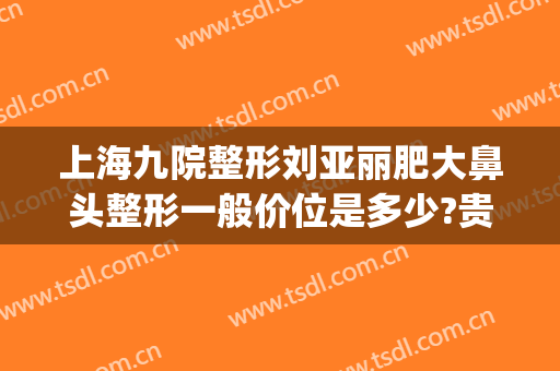上海九院整形刘亚丽肥大鼻头整形一般价位是多少?贵不贵?(上海第九医院鼻子整形案例)