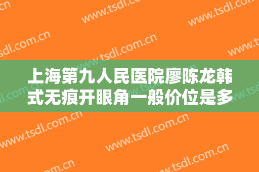 上海第九人民医院廖陈龙韩式无痕开眼角一般价位是多少费用?怎么样?