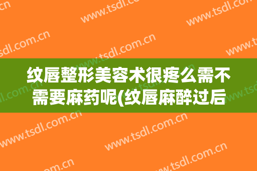 纹唇整形美容术很疼么需不需要麻药呢(纹唇麻醉过后好疼正常吗)