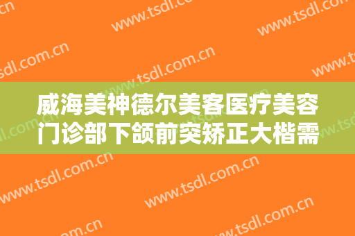 威海美神德尔美客医疗美容门诊部下颌前突矫正大楷需要多少费用?好不好?