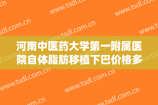 河南中医药大学第一附属医院自体脂肪移植下巴价格多少钱?可靠吗?(河南省脂肪填充最好的医生)