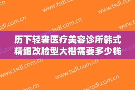 历下轻奢医疗美容诊所韩式精细改脸型大楷需要多少钱?贵不贵?(历下轻奢医疗美容诊所价格表)