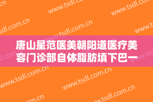 唐山星范医美朝阳道医疗美容门诊部自体脂肪填下巴一般价位是多少钱?好不好?