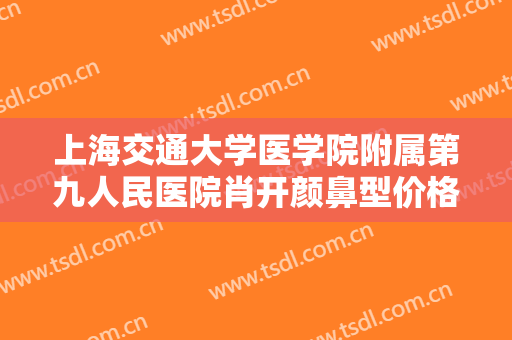 上海交通大学医学院附属第九人民医院肖开颜鼻型价格多少钱?好不好?
