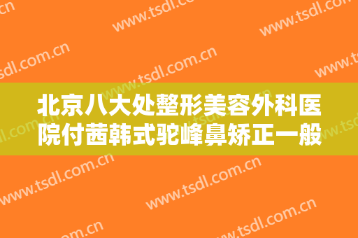 北京八大处整形美容外科医院付茜韩式驼峰鼻矫正一般多少费用?靠谱吗?