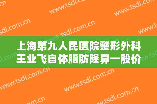 上海第九人民医院整形外科王业飞自体脂肪隆鼻一般价位是多少费用?好不好?