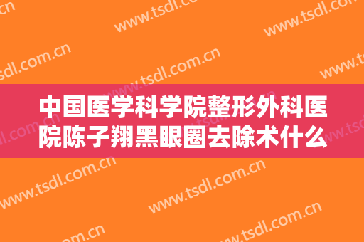 中国医学科学院整形外科医院陈子翔黑眼圈去除术什么价格?有哪些优势?