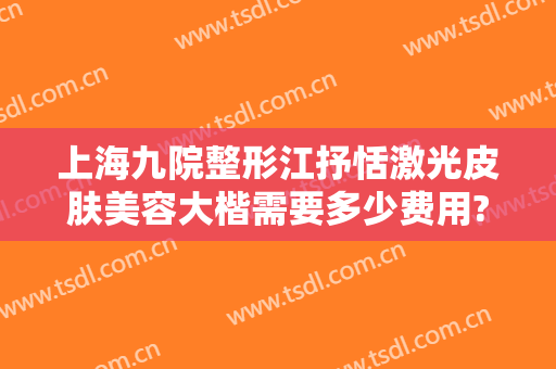 上海九院整形江抒恬激光皮肤美容大楷需要多少费用?贵不贵?