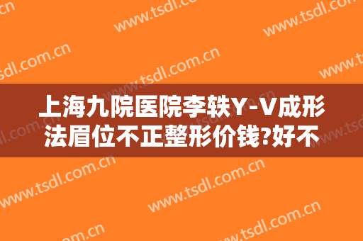 上海九院医院李轶Y-V成形法眉位不正整形价钱?好不好?