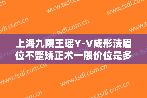 上海九院王瑶Y-V成形法眉位不整矫正术一般价位是多少钱?可靠吗?