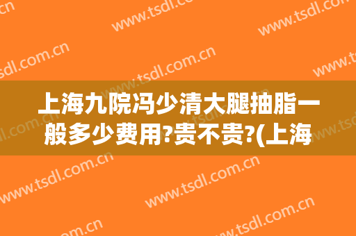 上海九院冯少清大腿抽脂一般多少费用?贵不贵?(上海第九人民医院冯少清怎么样)