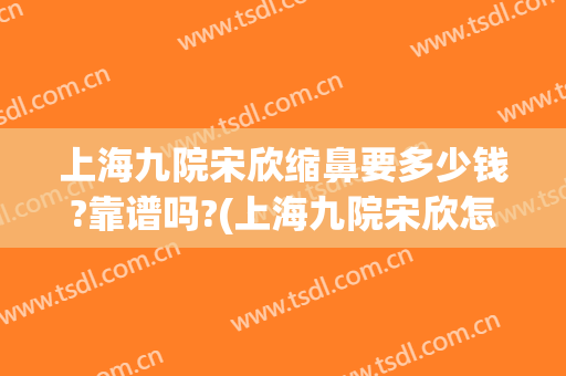 上海九院宋欣缩鼻要多少钱?靠谱吗?(上海九院宋欣怎么样)