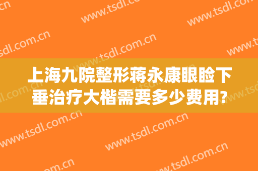 上海九院整形蒋永康眼睑下垂治疗大楷需要多少费用?贵不贵?(上海九院眼睑下垂手术费用)