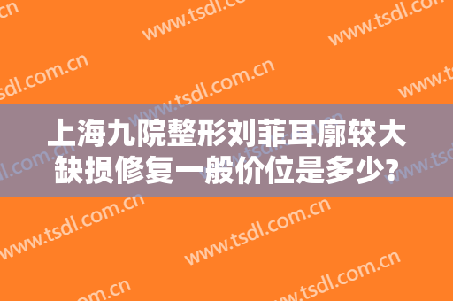 上海九院整形刘菲耳廓较大缺损修复一般价位是多少?效果怎么样?