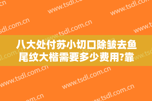 八大处付苏小切口除皱去鱼尾纹大楷需要多少费用?靠谱吗?