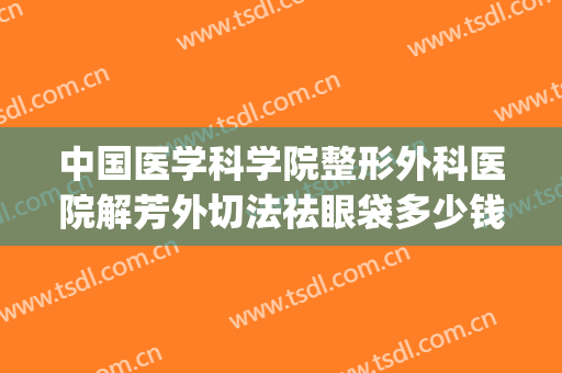 中国医学科学院整形外科医院解芳外切法祛眼袋多少钱?贵不贵?(外切祛眼袋手术多少钱)