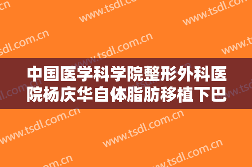 中国医学科学院整形外科医院杨庆华自体脂肪移植下巴一般多少钱?怎么样?