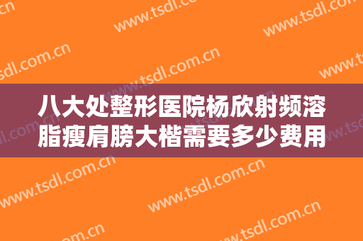八大处整形医院杨欣射频溶脂瘦肩膀大楷需要多少费用?有哪些优势?