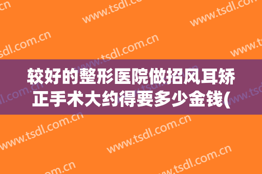 较好的整形医院做招风耳矫正手术大约得要多少金钱(招风耳矫正手术费用)