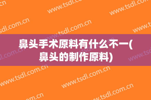鼻头手术原料有什么不一(鼻头的制作原料)