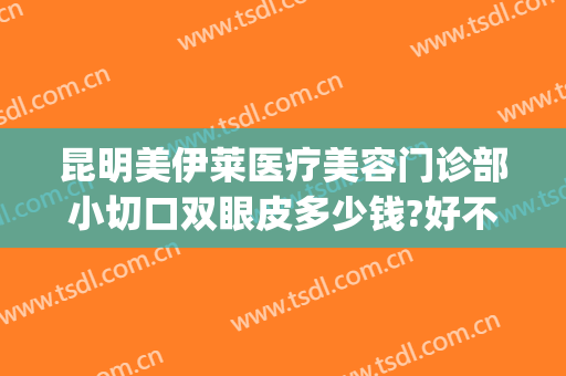 昆明美伊莱医疗美容门诊部小切口双眼皮多少钱?好不好?(昆明美莱整形医院图片)
