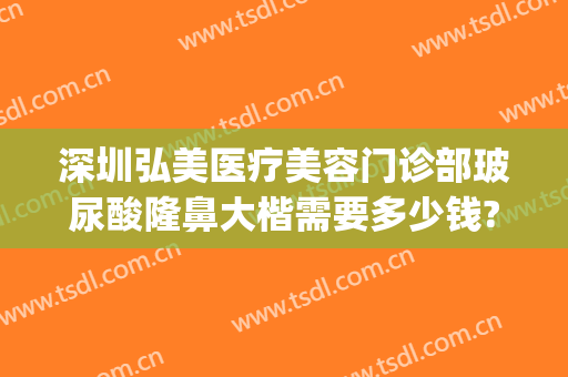 深圳弘美医疗美容门诊部玻尿酸隆鼻大楷需要多少钱?效果怎么样?(深圳弘美整形口碑)