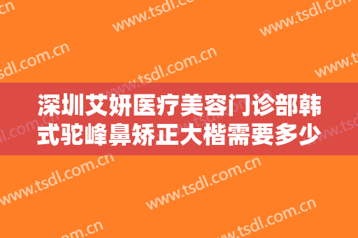 深圳艾妍医疗美容门诊部韩式驼峰鼻矫正大楷需要多少钱?效果怎么样?