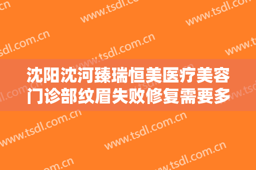 沈阳沈河臻瑞恒美医疗美容门诊部纹眉失败修复需要多少钱?效果怎么样?