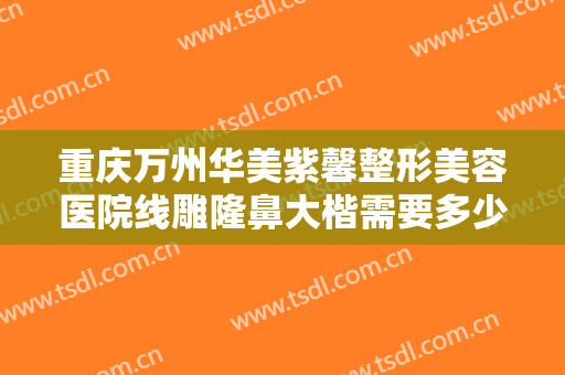 重庆万州华美紫馨整形美容医院线雕隆鼻大楷需要多少费用?贵不贵?