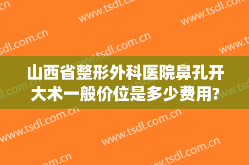 山西省整形外科医院鼻孔开大术一般价位是多少费用?靠谱吗?(太原鼻部整形哪家医院好)