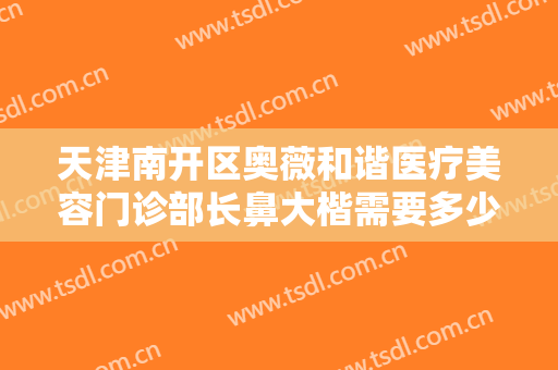 天津南开区奥薇和谐医疗美容门诊部长鼻大楷需要多少费用?多长时间恢复?